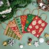 imageJOYIN 24 Christmas Kraft Gift Bags for Classrooms and Party Favors Holiday Goody Gift Bags for Xmas Present Wrapping Christmas Decorations Party Supplies Decor 102quot x 42quot x 63 quotRed Green