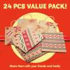 imageJOYIN 24 Christmas Kraft Gift Bags for Classrooms and Party Favors Holiday Goody Gift Bags for Xmas Present Wrapping Christmas Decorations Party Supplies Decor 102quot x 42quot x 63 quotBrown