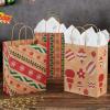 imageJOYIN 24 Christmas Kraft Gift Bags for Classrooms and Party Favors Holiday Goody Gift Bags for Xmas Present Wrapping Christmas Decorations Party Supplies Decor 102quot x 42quot x 63 quotBrown