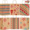 imageJOYIN 24 Christmas Kraft Gift Bags for Classrooms and Party Favors Holiday Goody Gift Bags for Xmas Present Wrapping Christmas Decorations Party Supplies Decor 102quot x 42quot x 63 quotBrown
