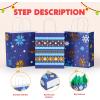 imageJOYIN 24 Christmas Kraft Gift Bags for Classrooms and Party Favors Holiday Goody Gift Bags for Xmas Present Wrapping Christmas Decorations Party Supplies Decor 102quot x 42quot x 63 quotBlue