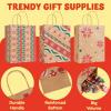 imageJOYIN 24 Christmas Kraft Gift Bags for Classrooms and Party Favors Holiday Goody Gift Bags for Xmas Present Wrapping Christmas Decorations Party Supplies Decor 102quot x 42quot x 63 quotBrown
