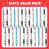 imageJOYIN 24 PCS Christmas Ballpoint Pens Bulk Xmas Rollerball Pen Novelty Pens for Kids Gifts Christmas Party Favors Stationery Supplies Kids Pens School Classroom Favors Stocking Stuffers