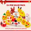 imageJOYIN 24 PCS Christmas Ducks for Stocking Stuffers Xmas Rubber Duck Bath Toys for Kids Gift Party Favor Novelty Duckies for Boys Girls and Toddlers