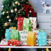 imageJOYIN 24 PCS Christmas Goody Bags Holiday White Kraft Paper Candy Cookie Packing Trays Treat Bags for Classrooms Party Birthdays Gift Festivals Party Favors Xmas Supplies 975quot x 3quot x 5quot