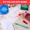 imageJOYIN 24 PCS Christmas Holiday Greeting Cards Bulk Collection 6 Diverse Coloful Designs Assortment with Envelopes Elegant Lettering for Merry Christmas Season present Giving Xmas Gifts CardsAbstract