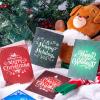 imageJOYIN 24 PCS Christmas Holiday Greeting Cards Bulk Collection 6 Diverse Coloful Designs Assortment with Envelopes Elegant Lettering for Merry Christmas Season present Giving Xmas Gifts CardsAbstract