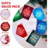 imageJOYIN 24 PCS Christmas Holiday Greeting Cards Bulk Collection 6 Diverse Coloful Designs Assortment with Envelopes Elegant Lettering for Merry Christmas Season present Giving Xmas Gifts CardsAbstract