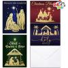 imageJOYIN 24 PCS Religious Christmas Greeting Cards with Envelopes 4 Designs Boxed Set for Winter Xmas Holiday Merry Christmas Season Cards Present Giving Wintertime Gifts Notes
