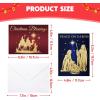 imageJOYIN 24 PCS Religious Christmas Greeting Cards with Envelopes 4 Designs Boxed Set for Winter Xmas Holiday Merry Christmas Season Cards Present Giving Wintertime Gifts Notes