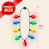 imageJOYIN 24 Packs Christmas LED Light Up Bulb Necklaces 9 Bulbs LED Necklaces Holiday Costume Accessories for Christmas Xmas Party Favor Party Supply