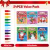 imageJOYIN 24 Pcs Christmas Coloring Book Bulk for Kids Mini Christmas Coloring Books in 6 Covers Great Gift Girls and Boys Holiday Presents and Party Favors