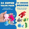 imageJOYIN 24 Pcs Mini Sea Animal Plush Toys Stuffed Sea Animal Bulk for Kids Birthday Party Favors Basket Stuff Pinata Fillers Goodie Bag Fillers School Prizes Valentines Day Party SuppliesSea Animals