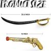 imageJOYIN 28 Inches Pirate Sword and 16 Inches Pirate Pistol SetHalloween Party Costume Accessories
