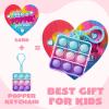 imageJOYIN 28 Packs Valentines Day Gift Cards with Pop Bubble Fidget Toys Heart Keychain Stress Relief Fidget Toy for Kids Adult Party Favors School Classmate Valentines GiftsGraphic Toys