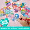 imageJOYIN 28 Packs Valentines Day Gift Cards with Pop Bubble Fidget Toys Heart Keychain Stress Relief Fidget Toy for Kids Adult Party Favors School Classmate Valentines GiftsGraphic Toys