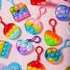 imageJOYIN 28 Packs Valentines Day Gift Cards with Pop Bubble Fidget Toys Heart Keychain Stress Relief Fidget Toy for Kids Adult Party Favors School Classmate Valentines GiftsGraphic Toys