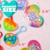 imageJOYIN 28 Packs Valentines Day Gift Cards with Pop Bubble Fidget Toys Heart Keychain Stress Relief Fidget Toy for Kids Adult Party Favors School Classmate Valentines GiftsGraphic Toys
