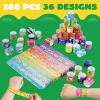imageJOYIN 288 Pcs Slap Bracelets for Kids Bulk Wristbands with Animals Friendship Heart Galaxy Party Favors Classroom Prizes Birthday Exchanging Gifts Goodie Bag Stuffers