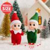 imageJOYIN 2PCS Christmas Elf Plush Doll Red and Pink Tiny Soft Plush Elf Doll Accessories for Christmas Holiday Decorations DressUp PartyRed Green