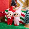 imageJOYIN 2PCS Christmas Elf Plush Doll Red and Pink Tiny Soft Plush Elf Doll Accessories for Christmas Holiday Decorations DressUp PartyRed Pink