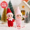 imageJOYIN 2PCS Christmas Elf Plush Doll Red and Pink Tiny Soft Plush Elf Doll Accessories for Christmas Holiday Decorations DressUp PartyRed Pink