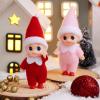 imageJOYIN 2PCS Christmas Elf Plush Doll Red and Pink Tiny Soft Plush Elf Doll Accessories for Christmas Holiday Decorations DressUp PartyRed Pink