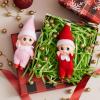 imageJOYIN 2PCS Christmas Elf Plush Doll Red and Pink Tiny Soft Plush Elf Doll Accessories for Christmas Holiday Decorations DressUp PartyRed Pink
