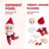 imageJOYIN 2PCS Christmas Elf Plush DollTiny Elf Doll with Clothes and Belt Pattern Soft Plush Accessories for Christmas Holiday Decorations DressUp PartySanta