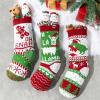 imageJOYIN 3 Pack 18 Knit Christmas Stockings ReindeerChristmas TreeSnow Flakes Knitted Stocking Decorations for Holiday Tree Decorgreen basic
