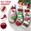 imageJOYIN 3 Pack 18 Knit Christmas Stockings ReindeerChristmas TreeSnow Flakes Knitted Stocking Decorations for Holiday Tree Decorgreen basic