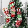 imageJOYIN 3 Pack 18 Knit Christmas Stockings ReindeerChristmas TreeSnow Flakes Knitted Stocking Decorations for Holiday Tree Decorgreen classic