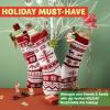imageJOYIN 3 Pack 18 Knit Christmas Stockings ReindeerChristmas TreeSnow Flakes Knitted Stocking Decorations for Holiday Tree Decorred basic