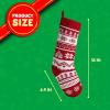 imageJOYIN 3 Pack 18 Knit Christmas Stockings ReindeerChristmas TreeSnow Flakes Knitted Stocking Decorations for Holiday Tree Decorred basic