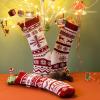 imageJOYIN 3 Pack 18 Knit Christmas Stockings ReindeerChristmas TreeSnow Flakes Knitted Stocking Decorations for Holiday Tree Decorred basic