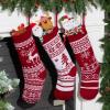 imageJOYIN 3 Pack 18 Knit Christmas Stockings ReindeerChristmas TreeSnow Flakes Knitted Stocking Decorations for Holiday Tree Decorred classic