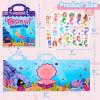 imageJOYIN 3 Sets DressUp Reusable Sticker Book for Toddlers 3D Sticker Books for Kids 3 4 5 Travel Essentials Airplane Activity Toys Crafts Gifts Birthday Gifts  Fashion Mermaid PrincessPrincess  Mermaid  Fashion