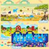 imageJOYIN 3 Sets DressUp Reusable Sticker Book for Toddlers 3D Sticker Books for Kids 3 4 5 Travel Essentials Airplane Activity Toys Crafts Gifts Birthday Gifts  Fashion Mermaid PrincessFarm  Ocean  Safari