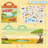 imageJOYIN 3 Sets DressUp Reusable Sticker Book for Toddlers 3D Sticker Books for Kids 3 4 5 Travel Essentials Airplane Activity Toys Crafts Gifts Birthday Gifts  Fashion Mermaid PrincessFarm  Ocean  Safari