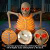 imageJOYIN 34Ft Halloween Groundbreaker Skeleton Decor Outdoor Light Up Animated Giant Skeleton Graveyard Halloween Decor Outside with IR Sensor Spooky Voice Scary Haunted House Props Lawn Yard Patio