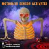 imageJOYIN 34Ft Halloween Groundbreaker Skeleton Decor Outdoor Light Up Animated Giant Skeleton Graveyard Halloween Decor Outside with IR Sensor Spooky Voice Scary Haunted House Props Lawn Yard Patio