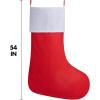 imageJOYIN 38quot Jumbo Christmas Stocking Personalized Extra Large Xmas Stockings Felt Giant Soft Red Christmas Decor for Kids Adults Family Xmas Party Decorations Gifts54 inch