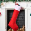 imageJOYIN 38quot Jumbo Christmas Stocking Personalized Extra Large Xmas Stockings Felt Giant Soft Red Christmas Decor for Kids Adults Family Xmas Party Decorations Gifts38 inch
