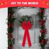imageJOYIN 3PCS Big Red Velvet Christmas Bows 307quot Long by 106quot Wide Giant Velvet Decor for Christmas Tree Large Wreath Bows Indoor Outdoor Holiday Xmas Decorations