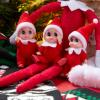 imageJOYIN 3PCS Christmas Red Tiny Elf Doll Soft Plush Toy for Xmas Decor Gift Accessories and Props Christmas Party Decoration and Stocking Stuffers