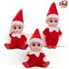 imageJOYIN 3PCS Christmas Red Tiny Elf Doll Soft Plush Toy for Xmas Decor Gift Accessories and Props Christmas Party Decoration and Stocking Stuffers