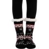 imageJOYIN 4 PCS Christmas Fuzzy Slipper Socks Soft Crew Socks Deer Patterns for Winter Christmas Holiday or Birthday Gift