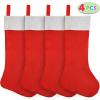 imageJOYIN 4 Packs 38quot Jumbo Christmas Stockings Giant Christmas Felt Large Hanging Red and White Stocking for Party Decorations Xmas Holiday Tree Decor