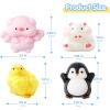imageJOYIN 4 Pcs Animal Taba Toys Ultra Soft Colorful Fufu Toys Chick Taba Squeeze Toys for Adults Kids