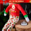 imageJOYIN 4 Pcs Christmas Elf Accessories  Xmas Clothing Ugly Sweaters for Dolls Santa and Snowman Classic Style Pajamas Green and Red Sweaters for Holiday DecorationsCute